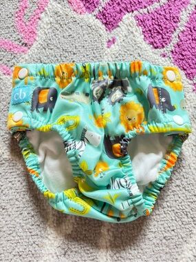 Charlie Banana Safari Print “Gone Safari” Swim Diaper with Snaps 16-28 lbs NWOT
